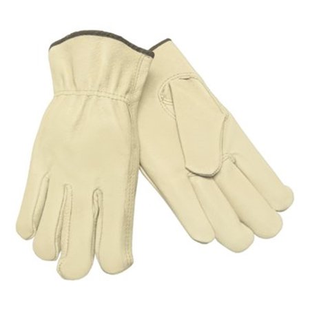 MCR SAFETY Unlined Driver Gloves Economy Grain Pigskin Large 127-3400L